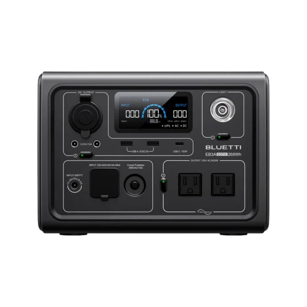 Bluetti EB3A compact portable power station for camping and emergency backup