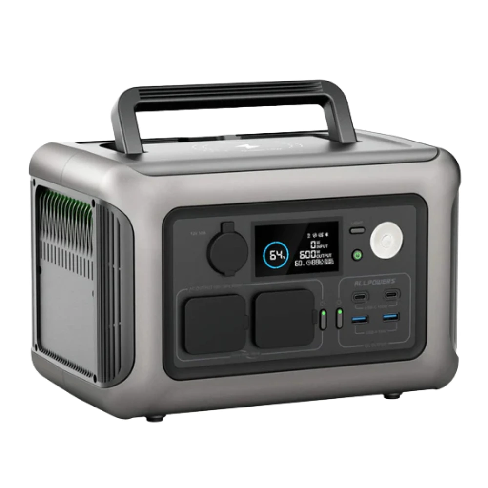 ALLPOWERS R600 solar generator for camping and emergency backup power