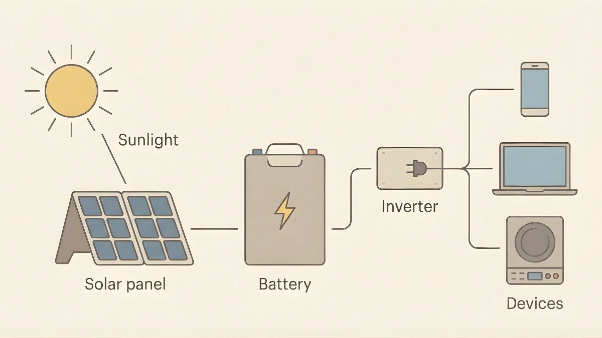 how portable solar power works